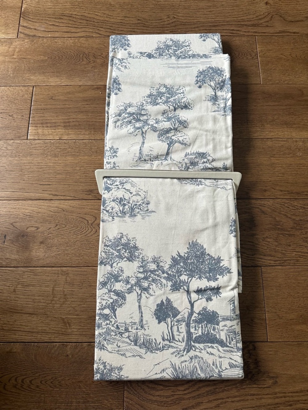 New Toile De Jouy Shower Curtain English Cottage Style Cotton Linen - Picture 4 of 7